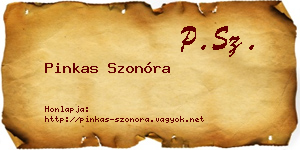 Pinkas Szonóra névjegykártya