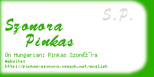 szonora pinkas business card